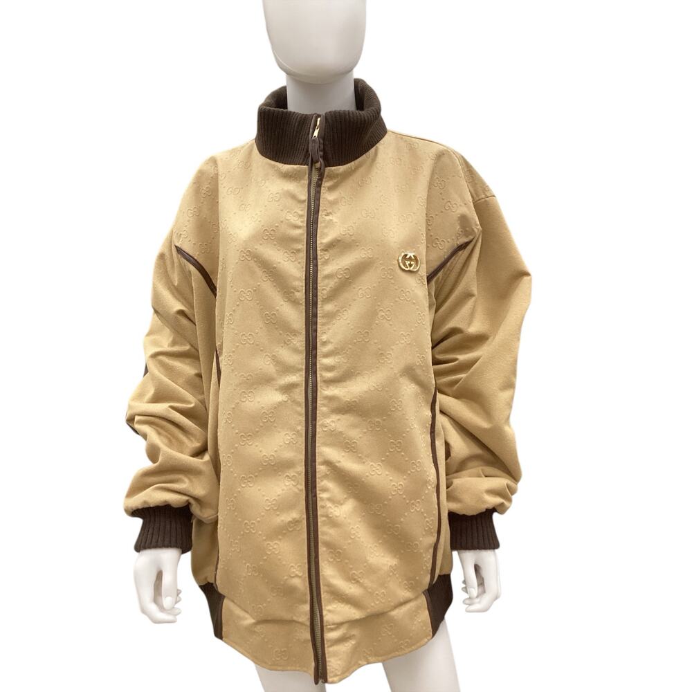 VTG Authentic Dapper Dan Unisex Jacket 1980’Canvas And Leather Brown Camel Color